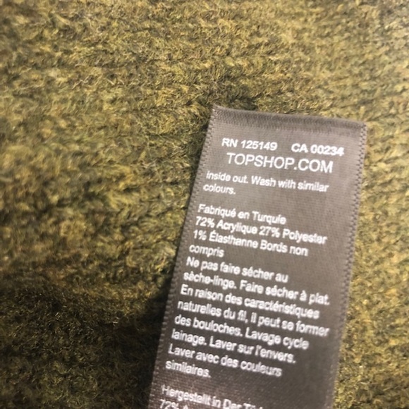 ✨ NWT Topshop olive green button up cardigan M - Picture 8 of 8